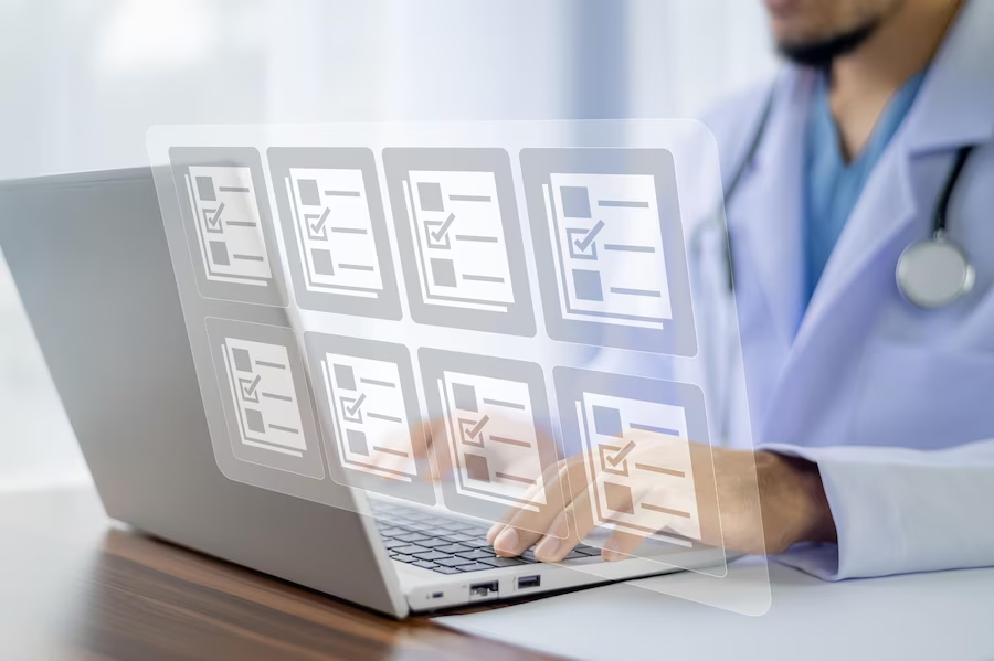 What reporting and analytics features are included in the PMS?